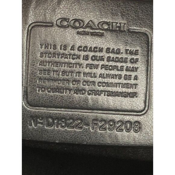 Coach Handbag Tote Bag Brown Zip Top Signature PVC Leather D1822 F29208 - Picture 7 of 7